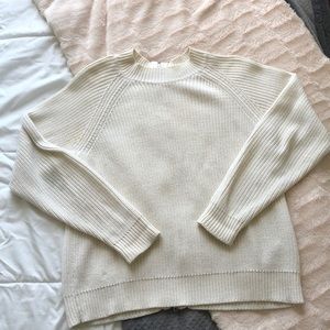 **Chunky Knit Cream Sweater**